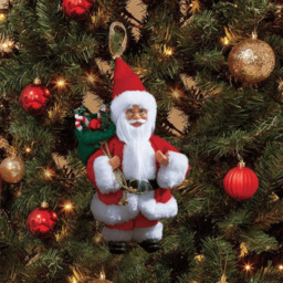 Samuel Alexander Red and White Santa Hanging Pendant Decoration 24cm - Size: 24 x 24 x 24cm - Red / White - Wilko - thumbnail 3