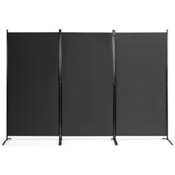 Costway 3 Panel Black Foldable Room Divider - Size: 3 Panels - Wilko - thumbnail 4