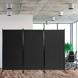 Costway 3 Panel Black Foldable Room Divider - Size: 3 Panels - Wilko - thumbnail 5