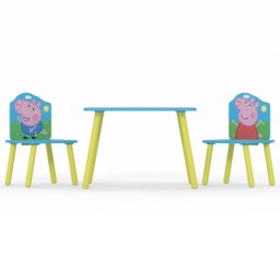 Kidsaw Peppa Pig 2 Seater Blue and Yellow Table and Chairs - Wilko - thumbnail 4