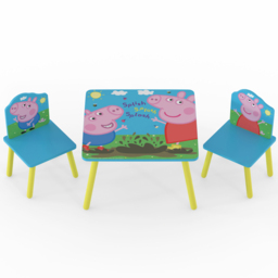 Kidsaw Peppa Pig 2 Seater Blue and Yellow Table and Chairs - Wilko - thumbnail 3