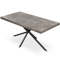 Furniture Online Donni 6 Seater Dining Table Concrete Effect and Black - Wilko - thumbnail 3