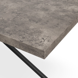 Furniture Online Donni 6 Seater Dining Table Concrete Effect and Black - Wilko - thumbnail 5
