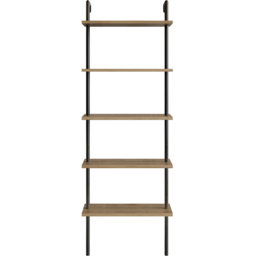 Decorotika Paulina 5 Shelf Black and Oud Bookshelf - Size: 174 x 60 x 22cm - Multi - Wilko - thumbnail 3