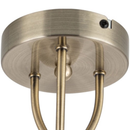 Cosylyte Hallie 3 Light Antique Brass Glass Ceiling Light - Size: 34.5 x 20 x 13.5cm - Gold - Wilko - thumbnail 6