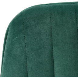 Living and Home Dark Green Flannel Upholstered Bar Stools Set of 2 - Wilko - thumbnail 5