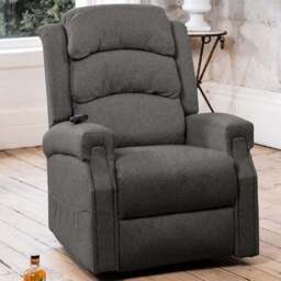 Artemis Home Eltham Dark Grey Massage and Heat Electric Lift Assist Recliner Chair - Size: Single - Wilko