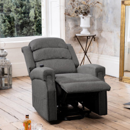Artemis Home Eltham Dark Grey Massage and Heat Electric Lift Assist Recliner Chair - Size: Single - Wilko - thumbnail 4