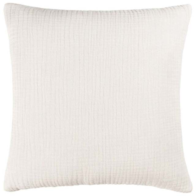 Yard Lark White Muslin Cotton Cushion - Size: 45 x 45 cm - Yard Living - Wilko - image 1