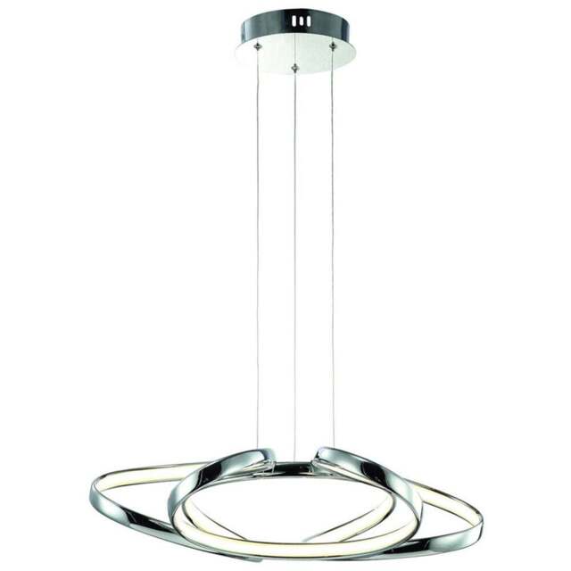 Milagro Craft Silver LED Pendant Lamp 230V - Size: 45 x 45 x 90cm - Wilko - image 1