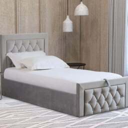 Mia Single Grey Ottoman Bed - Wilko - thumbnail 1