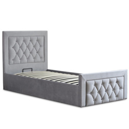 Mia Single Grey Ottoman Bed - Wilko - thumbnail 5