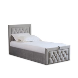 Mia Single Grey Ottoman Bed - Wilko - thumbnail 3