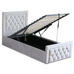 Mia Single Grey Ottoman Bed - Wilko - thumbnail 6