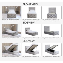 Mia Single Grey Ottoman Bed - Wilko - thumbnail 2