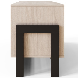 GFW Taite 2 Door 2 Shelf Oak TV Unit - Size: 52 x 124 x 39cm - Brown - Wilko - thumbnail 6