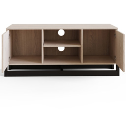 GFW Taite 2 Door 2 Shelf Oak TV Unit - Size: 52 x 124 x 39cm - Brown - Wilko - thumbnail 7