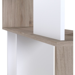 Furniture To Go Maze 5 Shelf Jackson Hickory Oak and White Open Bookcase - Multi - Wilko - thumbnail 7