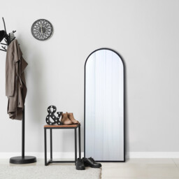 Metal Arch Dress Mirror - Black - Size: 140 x 50cm - The Port. Co Gallery - Wilko - thumbnail 2