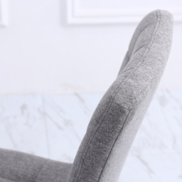 Living and Home Set of 4 Dark Grey Tufted Dining Chair - Wilko - thumbnail 5