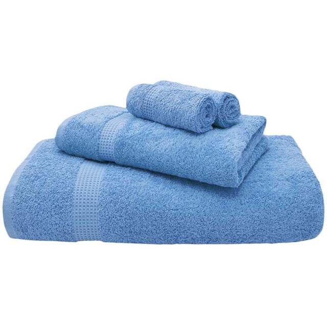 Mayfair Egyptian Cotton Blue Hand Towel Set of 2 - Wilko - image 1