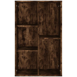 vidaXL 5 Shelf Smoked Oak Bookcase - Size: 80 x 50 x 25cm - Brown - Wilko - thumbnail 7