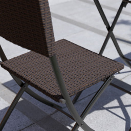 Garden Vida Capri Rattan Effect 2 Seater Bistro Set Brown - Wilko - thumbnail 5