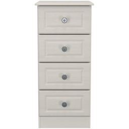 Crowndale Pembroke 4 Drawer Grey Ash Bedside Cabinet Ready Assembled - Wilko - thumbnail 3