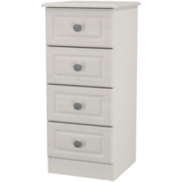 Crowndale Pembroke 4 Drawer Grey Ash Bedside Cabinet Ready Assembled - Wilko - thumbnail 4