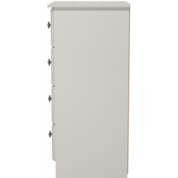 Crowndale Pembroke 4 Drawer Grey Ash Bedside Cabinet Ready Assembled - Wilko - thumbnail 5