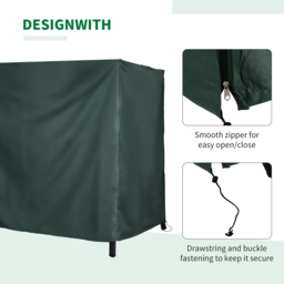Outsunny Green 3 Seater Swing Bench Cover 164 x 124 x 205cm - Size: 205 x 124 x 164cm - Wilko - thumbnail 7