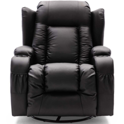 Furniture Online Caesar Black Bonded Leather Recliner Chair - Size: 105 x 95 x 98cm - Wilko - thumbnail 4
