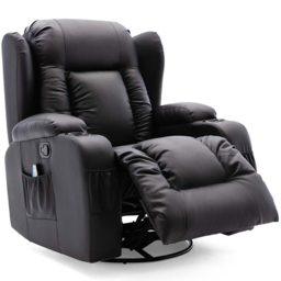 Furniture Online Caesar Black Bonded Leather Recliner Chair - Size: 105 x 95 x 98cm - Wilko - thumbnail 5