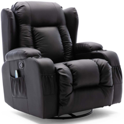 Furniture Online Caesar Black Bonded Leather Recliner Chair - Size: 105 x 95 x 98cm - Wilko - thumbnail 3