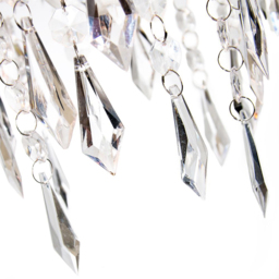 Happy Homewares Modern Waterfall Design Clear Acrylic Droplets and Beads Pendant Shade - Size: 22 x 16 x 16cm - Wilko - thumbnail 5