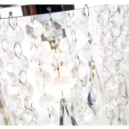 Happy Homewares Modern Waterfall Design Clear Acrylic Droplets and Beads Pendant Shade - Size: 22 x 16 x 16cm - Wilko - thumbnail 4
