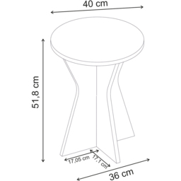 Decortie Lisa Sandstone Geometric Pedestal Base Round Side Table - Size: 51.8 x 40 x 40cm - Brown - Wilko - thumbnail 7