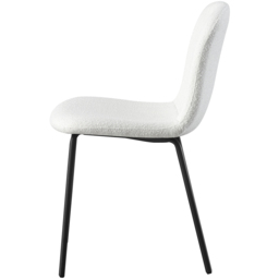 Bella Set of 2 White Teddy Faux Fur Stitched Design Dining Chairs - MCC - Wilko - thumbnail 4