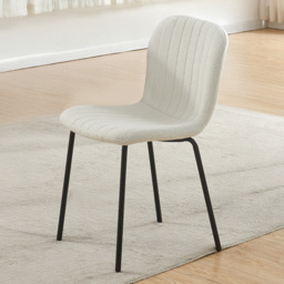 Bella Set of 2 White Teddy Faux Fur Stitched Design Dining Chairs - MCC - Wilko