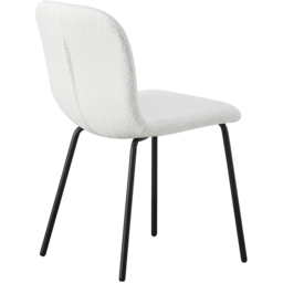 Bella Set of 2 White Teddy Faux Fur Stitched Design Dining Chairs - MCC - Wilko - thumbnail 5