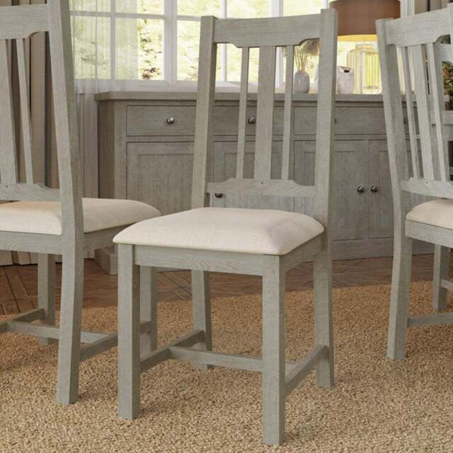 FWStyle Bowood Set of 2 Reclaimed Pine Dining Chair - Cream - Wilko - image 1