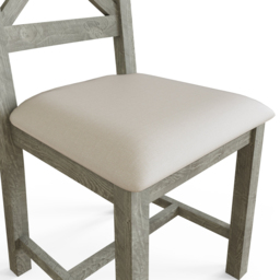 FWStyle Bowood Set of 2 Reclaimed Pine Dining Chair - Cream - Wilko - thumbnail 5