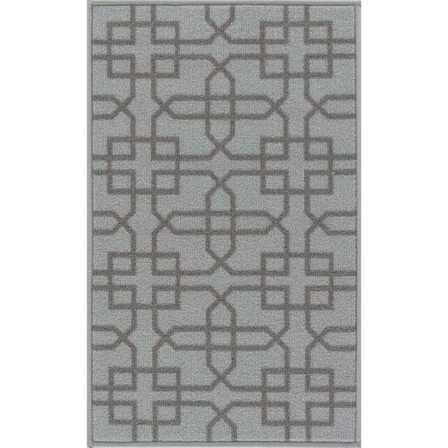 Desire Rugs Havana Silver Cubed Trellis Anti Slip Door Mat 150 x 80cm - Size: 80 x 150cm - Wilko - image 1