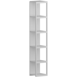 Decorotika Texas 5 Shelf White Bookshelf - Size: 180 x 30 x 30cm - Wilko - thumbnail 3