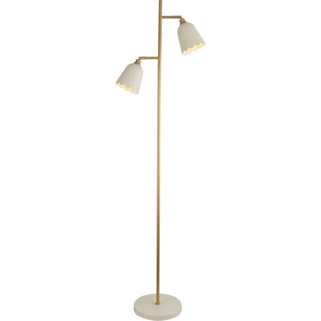 Scalloped Floor Lamp Cream - Wilko - image 1