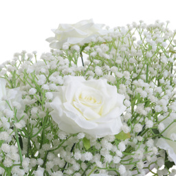 Living and Home White Artificial Rose Garland Row Decoration 100 x 35cm - Size: 4 x 100 x 35cm - Wilko - thumbnail 5