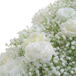 Living and Home White Artificial Rose Garland Row Decoration 100 x 35cm - Size: 4 x 100 x 35cm - Wilko - thumbnail 6
