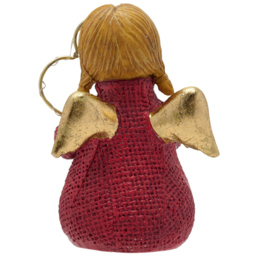 The Seasonal Gift Co. Red Angel with Heart LED Christmas Decoration 10cm - Size: 10 x 8 x 5.5cm - Wilko - thumbnail 4