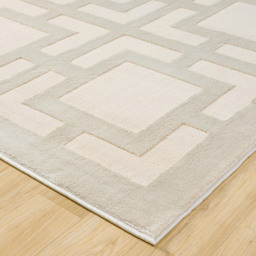 Desire Rugs Vellure Cream Metallic Sheen Maze Design Rug 120 x 170cm - Size: 170 x 120 x 1.1cm - Wilko - thumbnail 4
