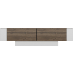 Decorotika Matera 2 Wall Shelf Walnut and White TV Unit - Size: 30 x 150 x 30.4cm - Multi - Wilko - thumbnail 3
